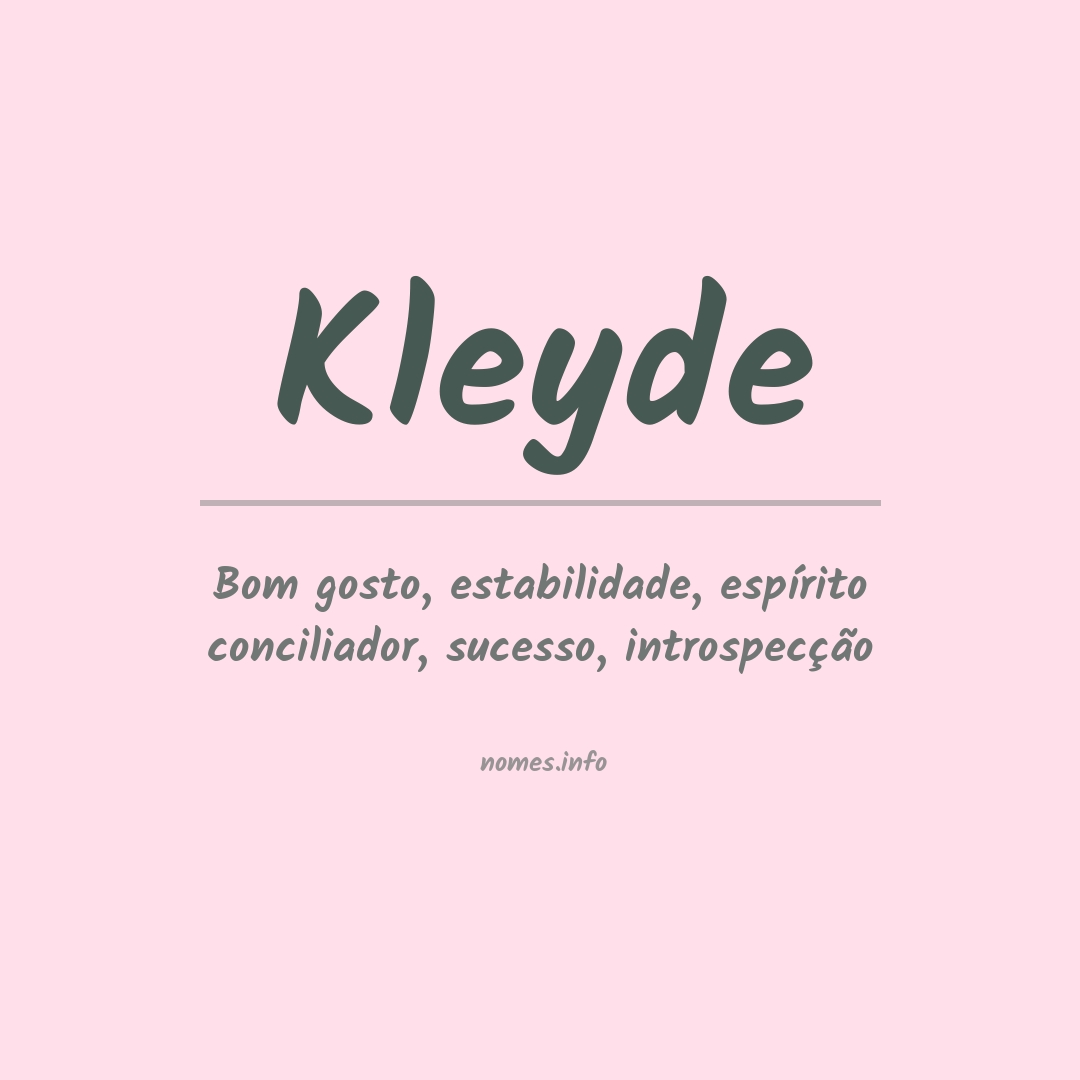Significado do nome Kleyde
