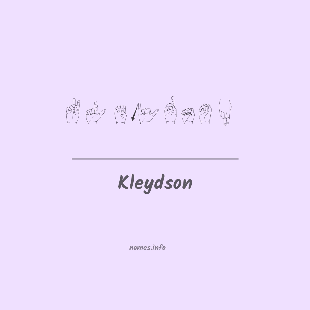 Kleydson em Libras
