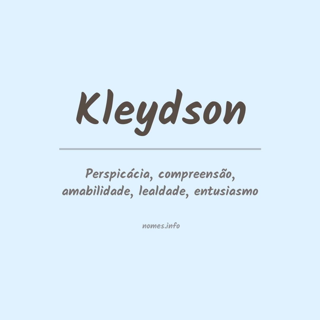 Significado do nome Kleydson
