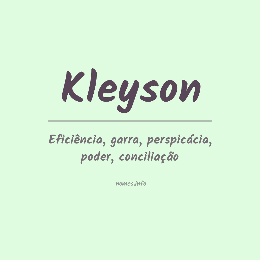 Significado do nome Kleyson