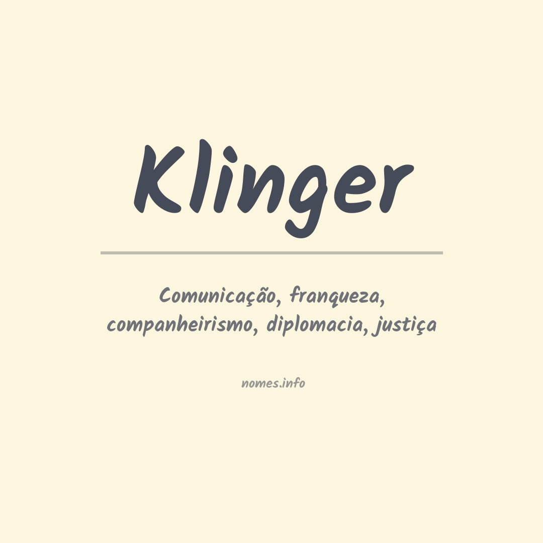 Significado do nome Klinger