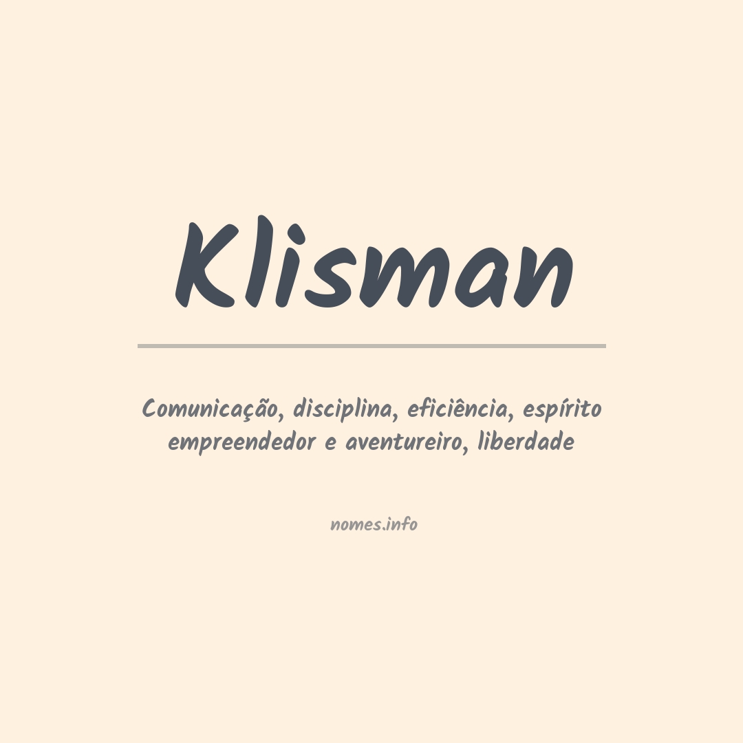 Significado do nome Klisman