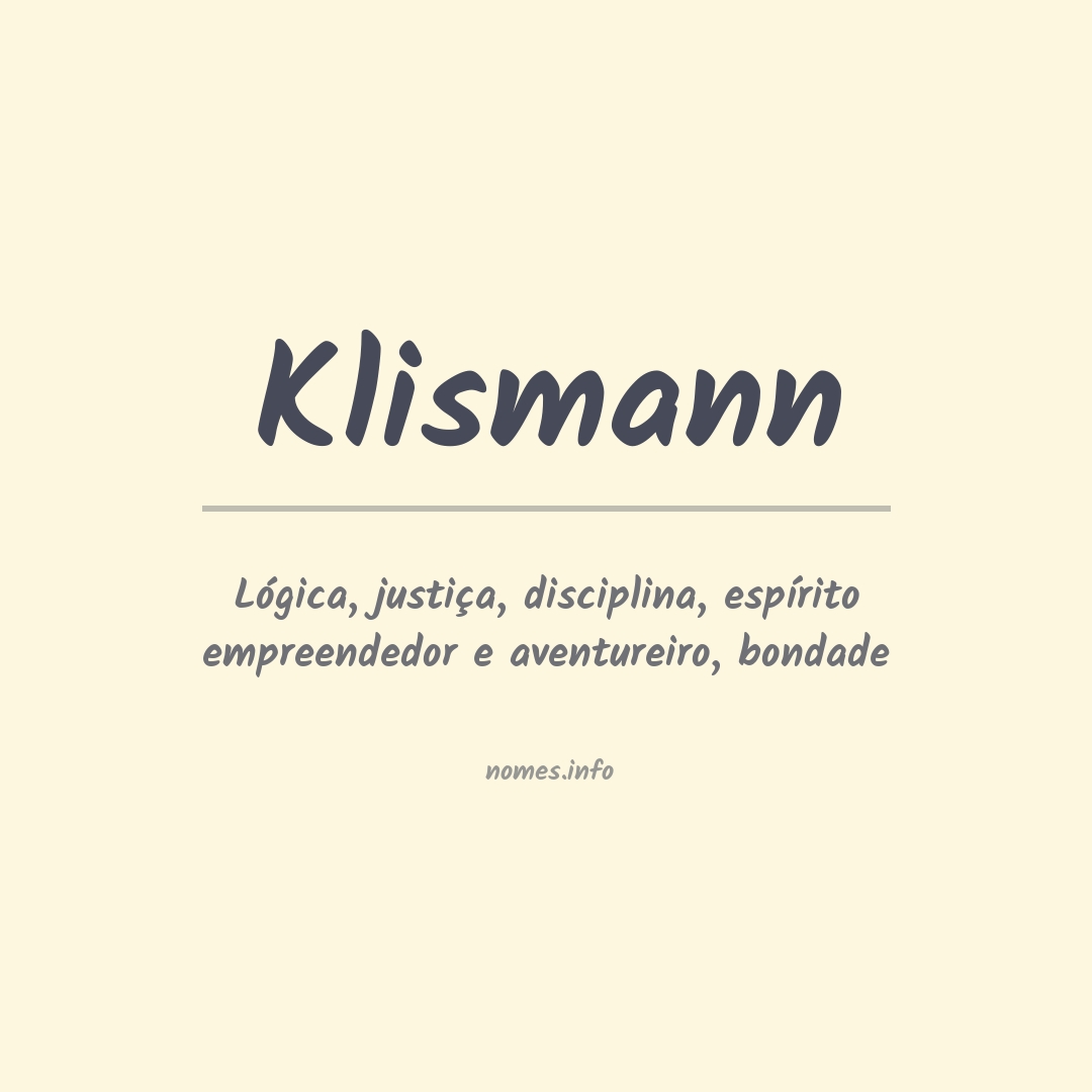 Significado do nome Klismann