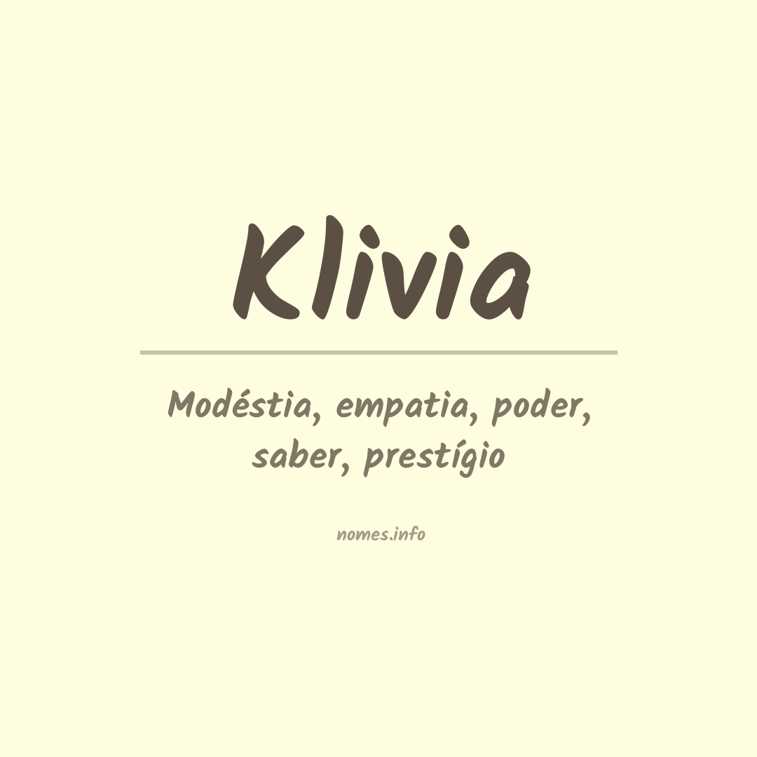 Significado do nome Klivia