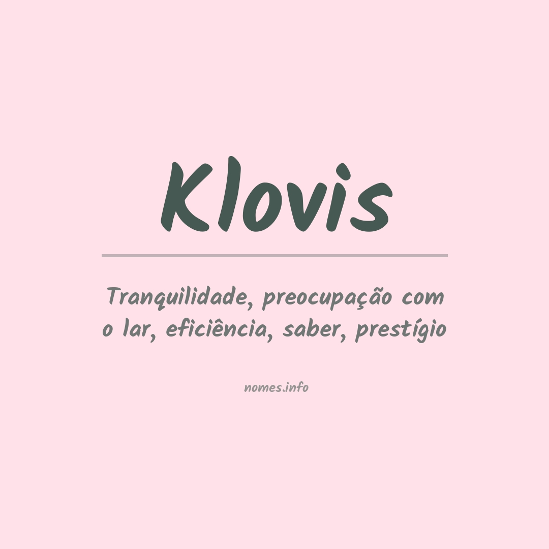 Significado do nome Klovis
