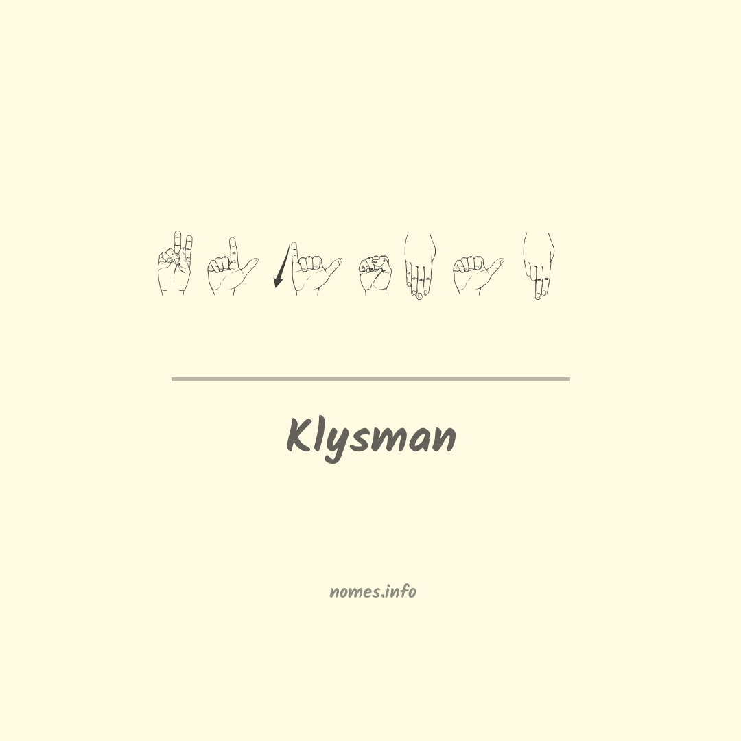 Klysman em Libras