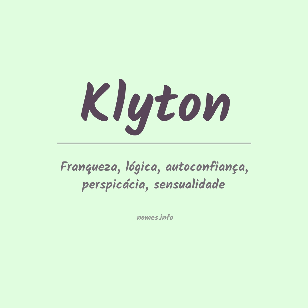 Significado do nome Klyton