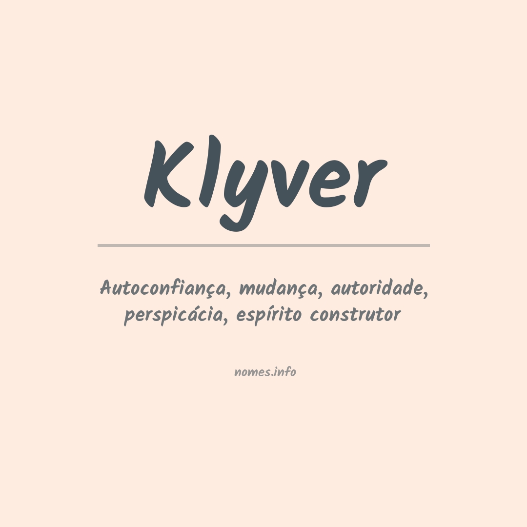 Significado do nome Klyver