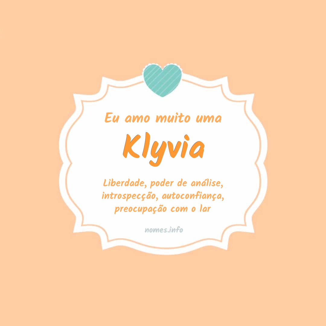 Eu amo muito Klyvia