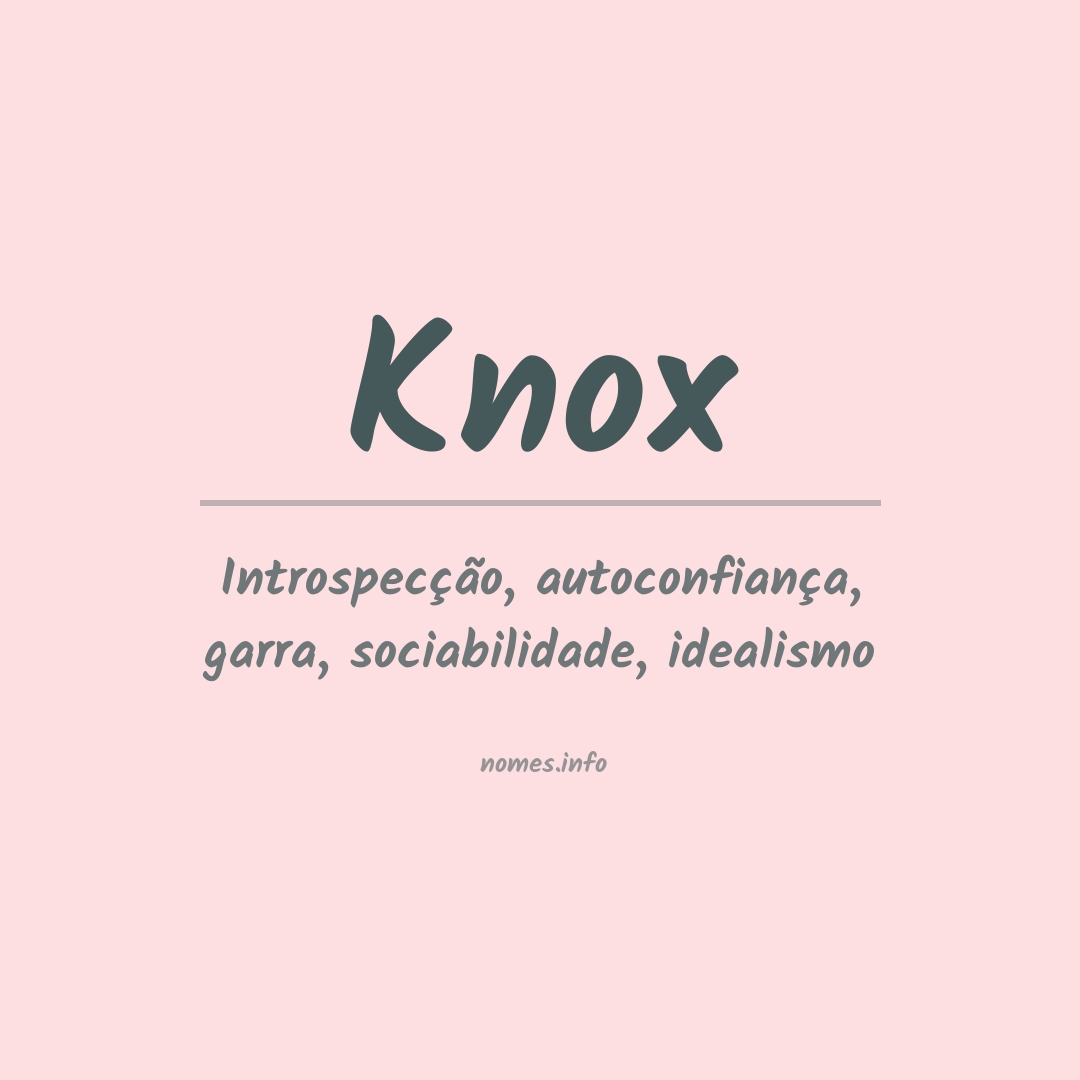 Significado do nome Knox