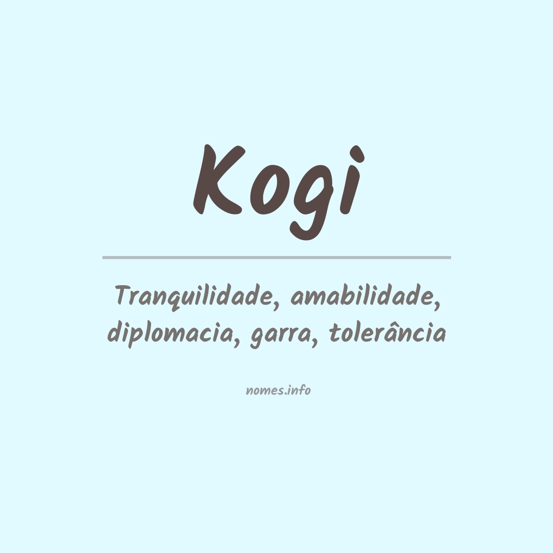 Significado do nome Kogi
