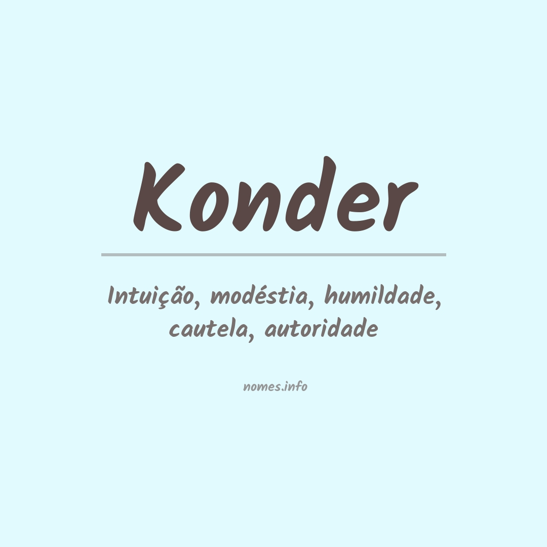 Significado do nome Konder