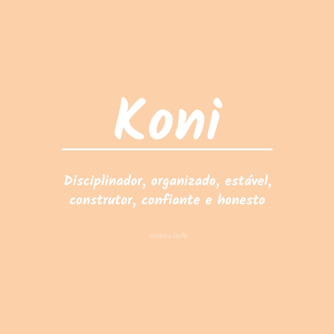 Significado do nome Koni