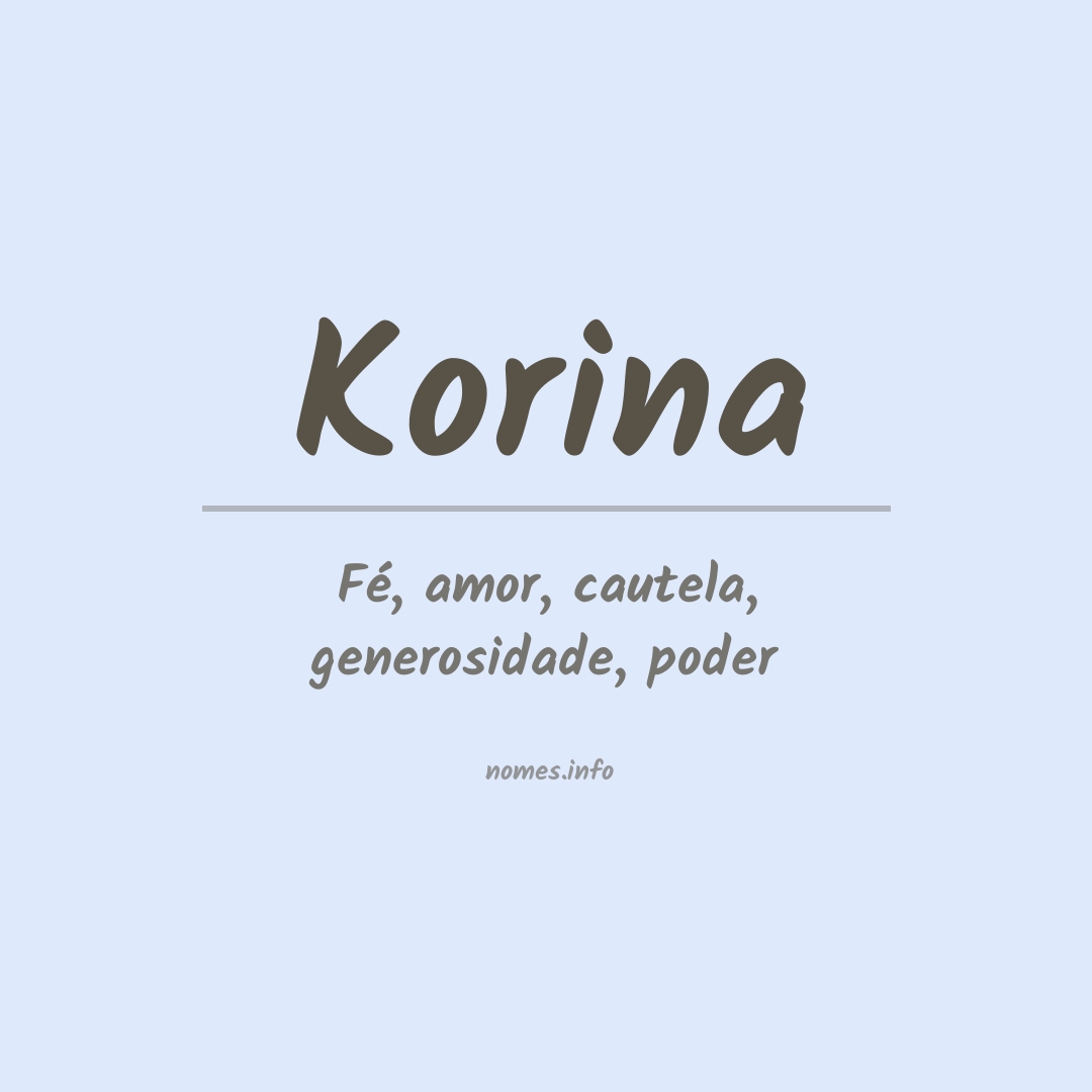 Significado do nome Korina