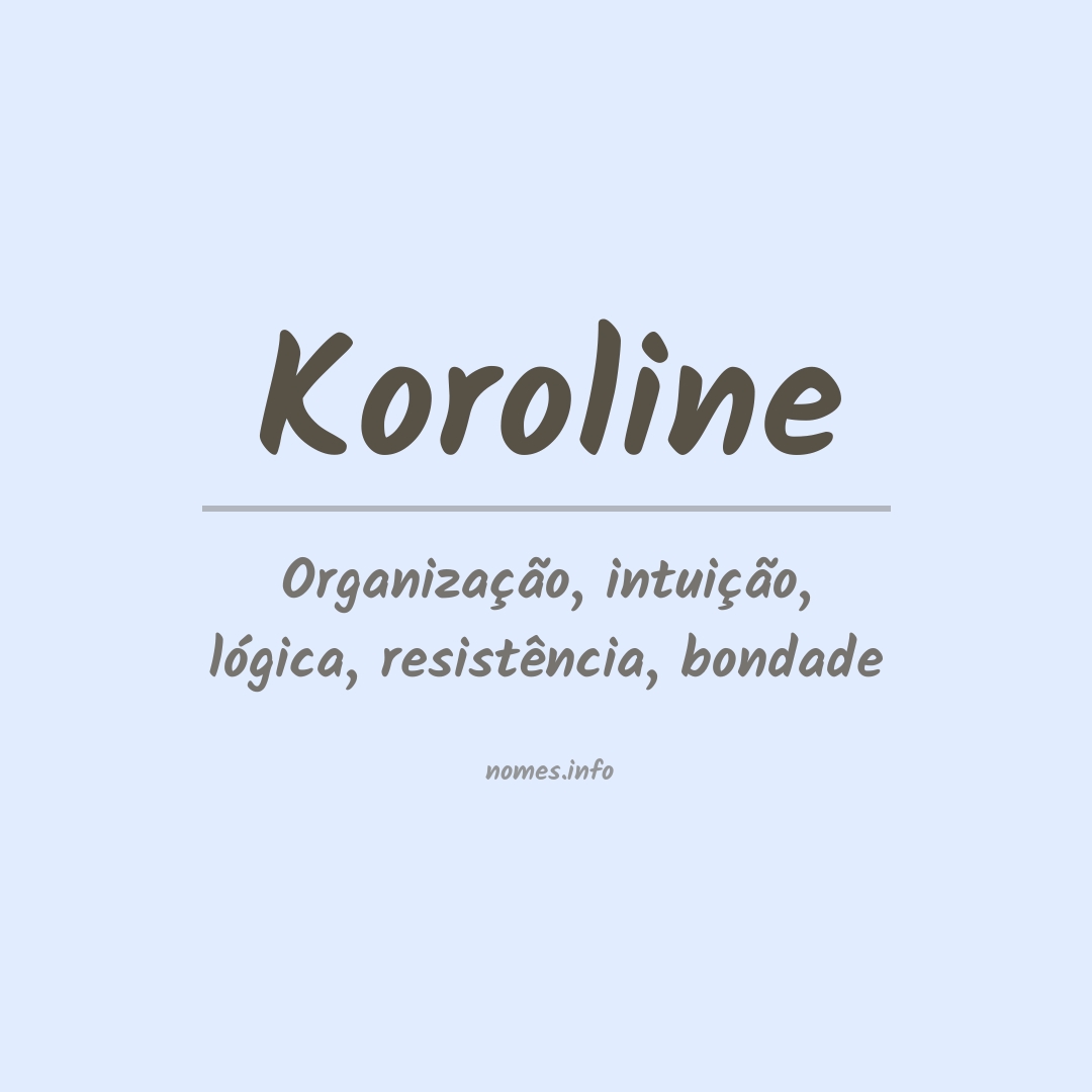Significado do nome Koroline