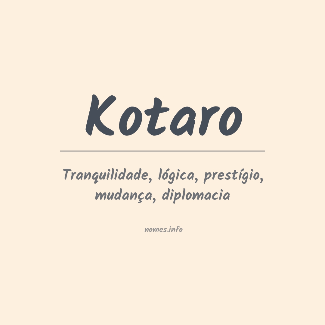Significado do nome Kotaro