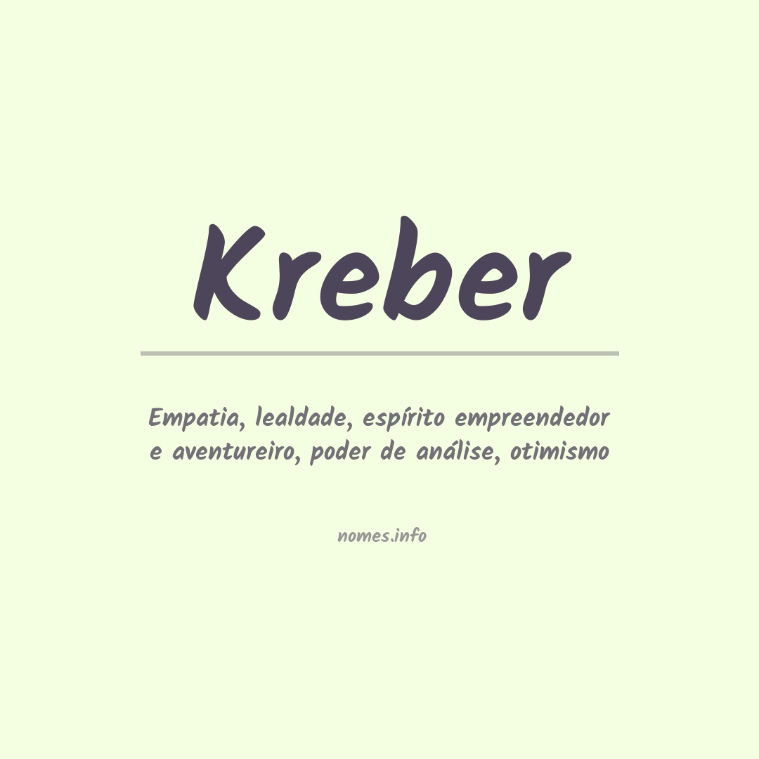 Significado do nome Kreber