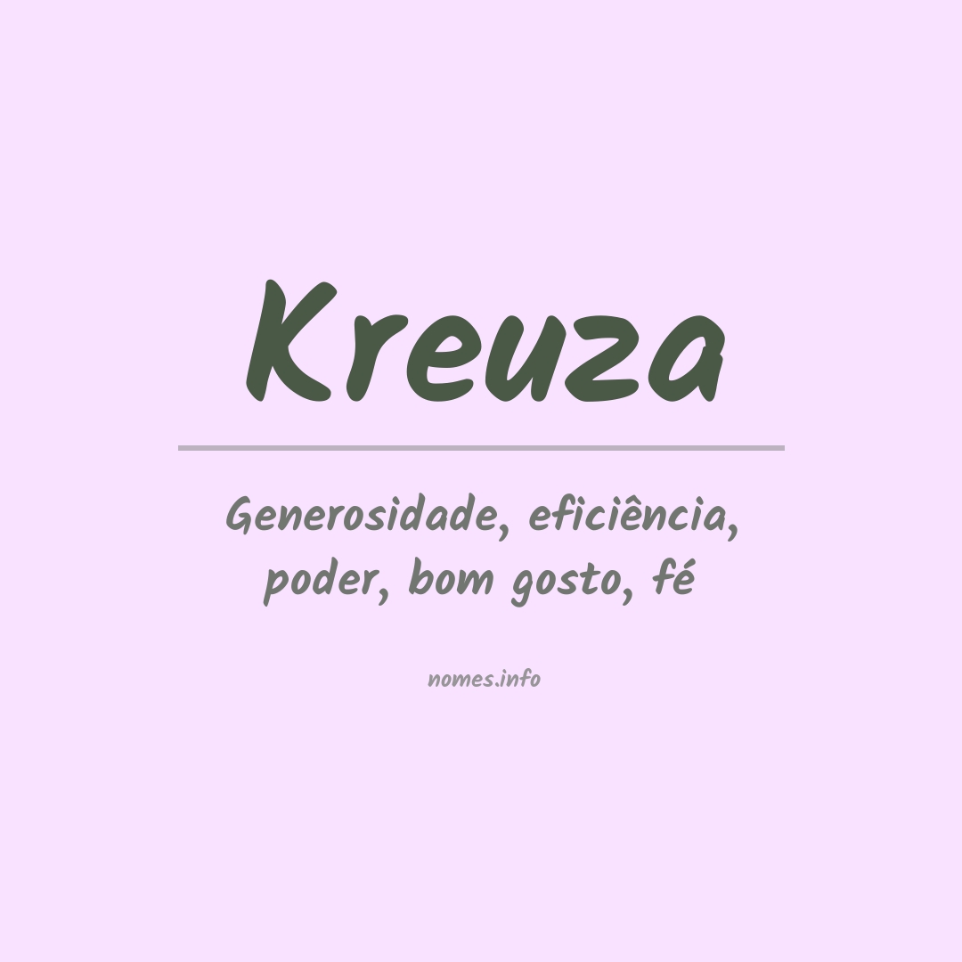 Significado do nome Kreuza