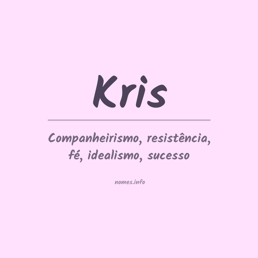 Significado do nome Kris