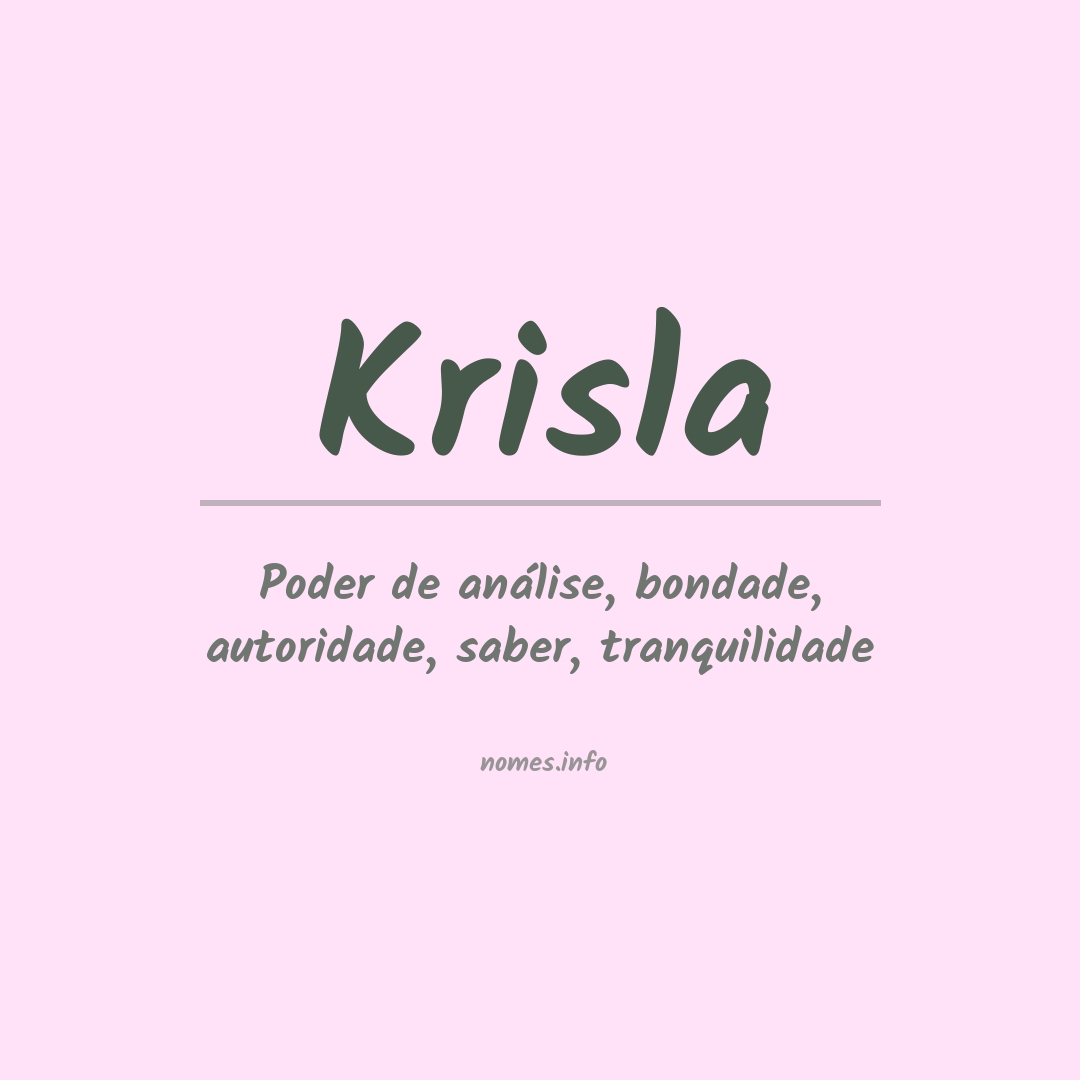 Significado do nome Krisla