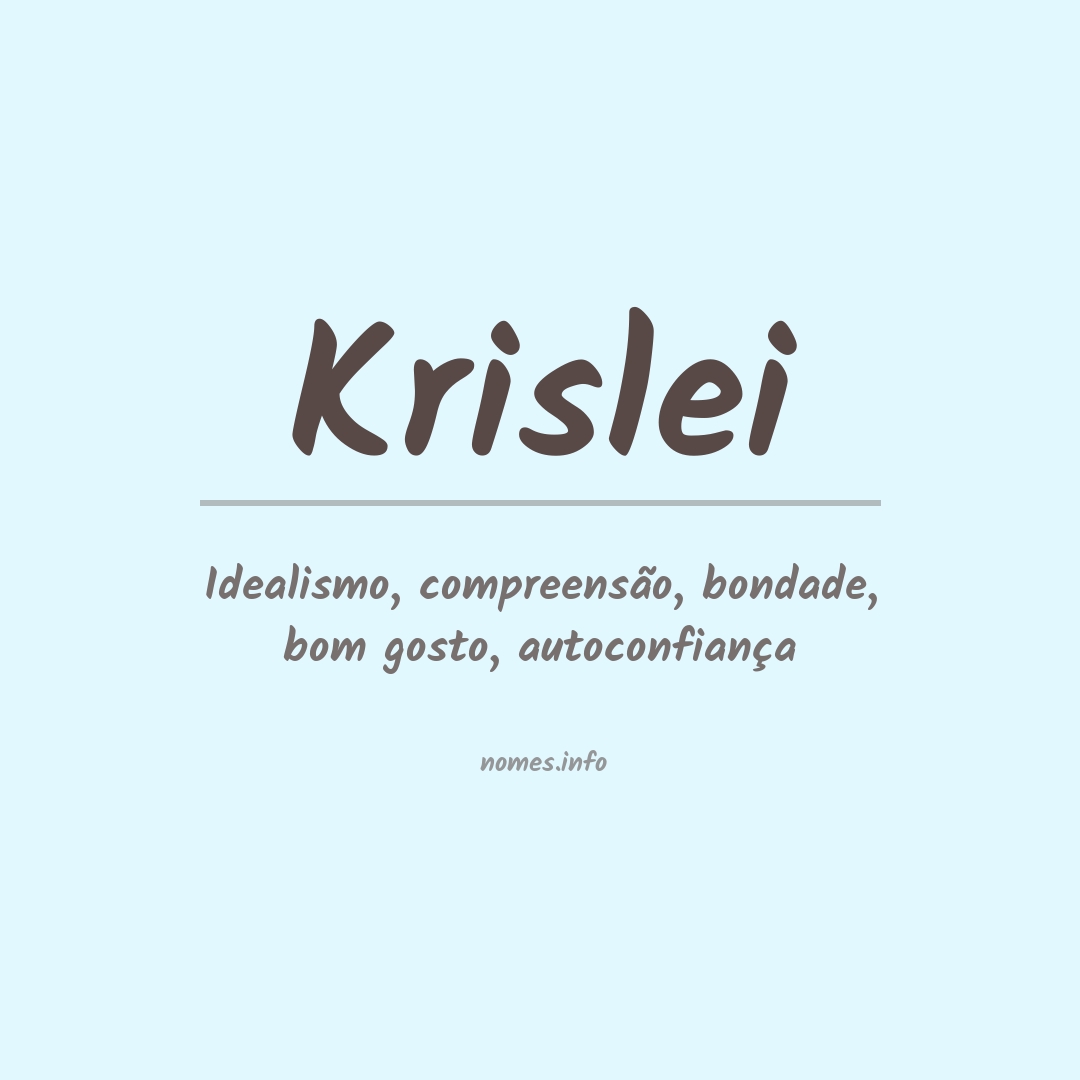 Significado do nome Krislei