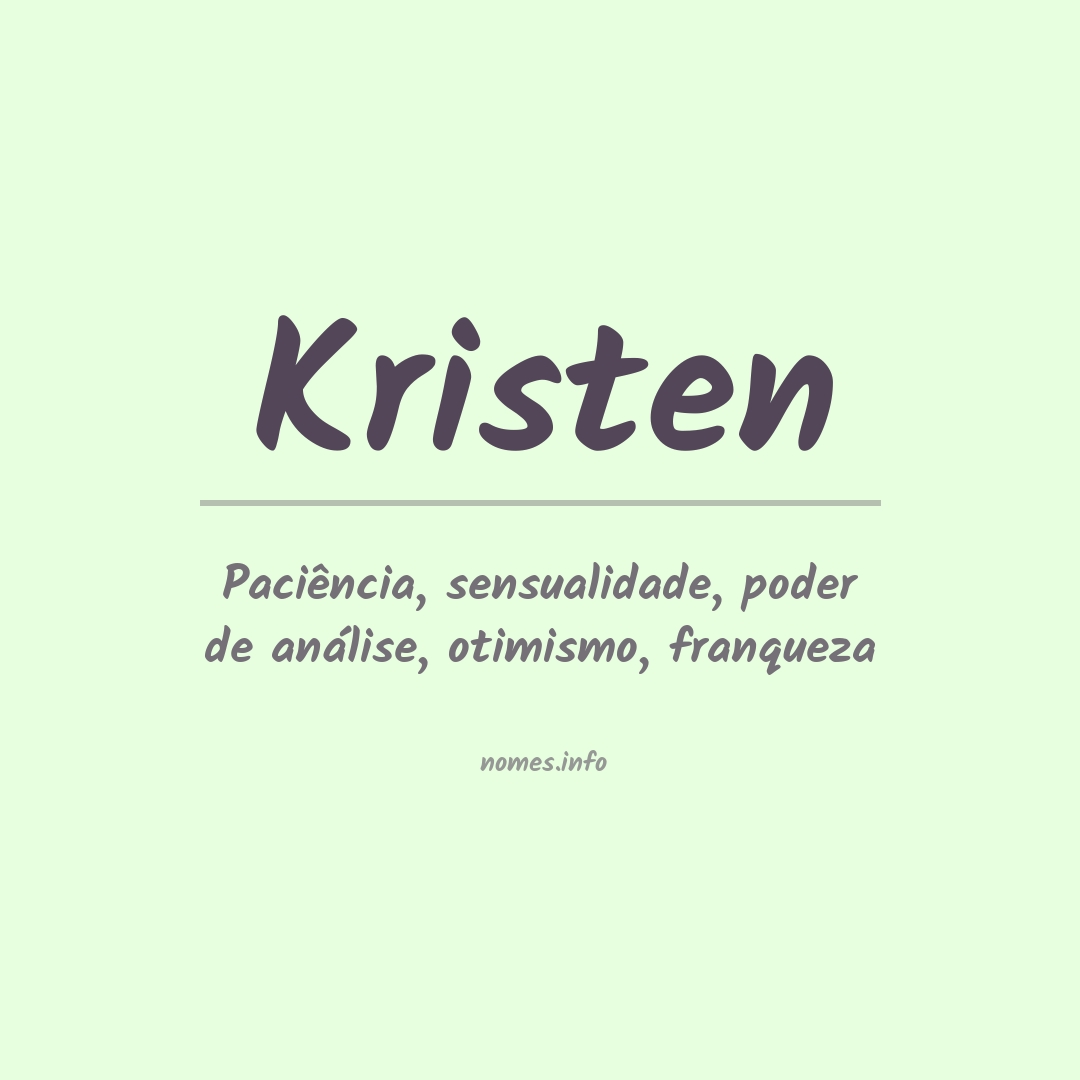 Significado do nome Kristen
