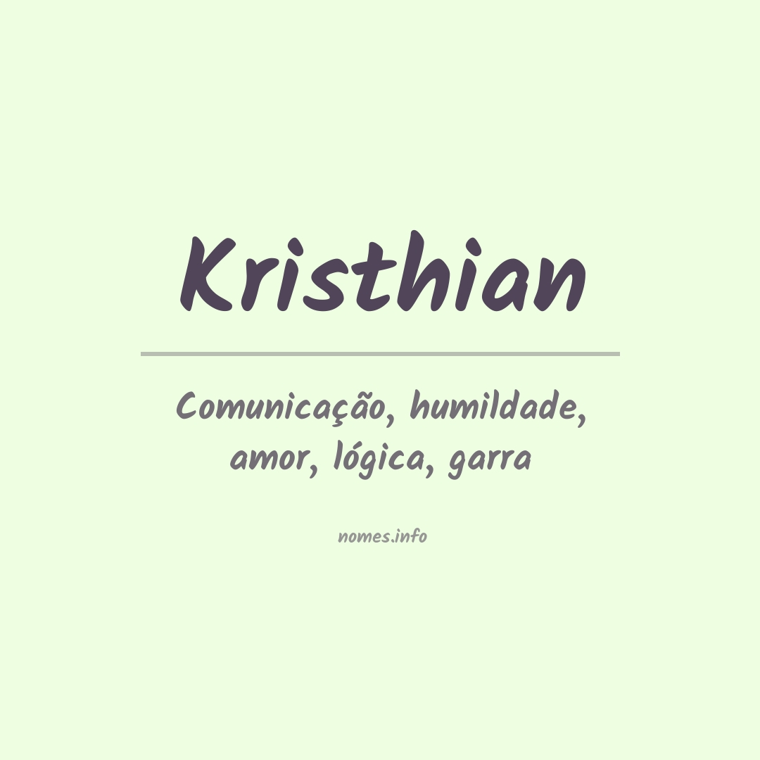 Significado do nome Kristhian