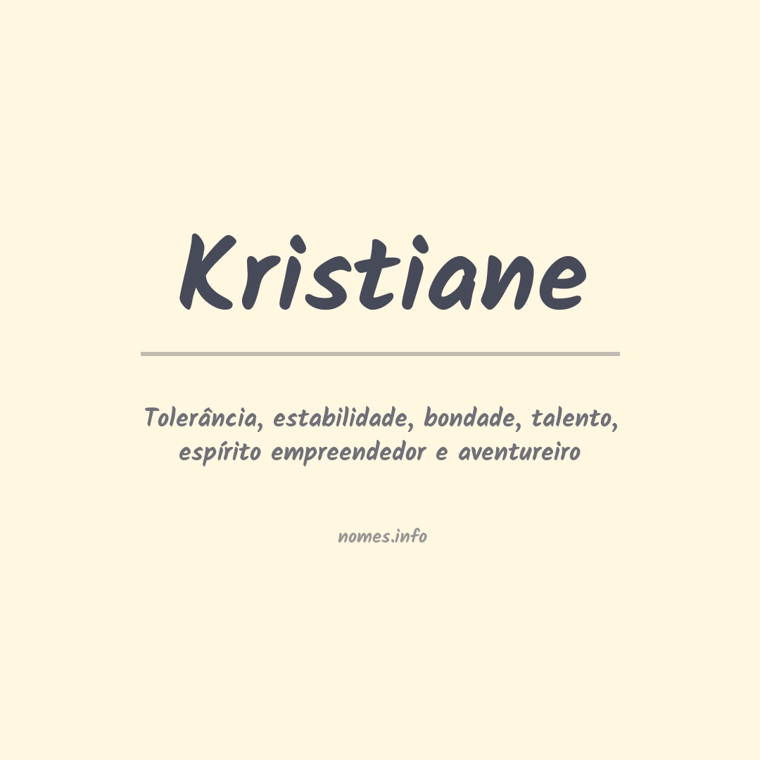 Significado do nome Kristiane