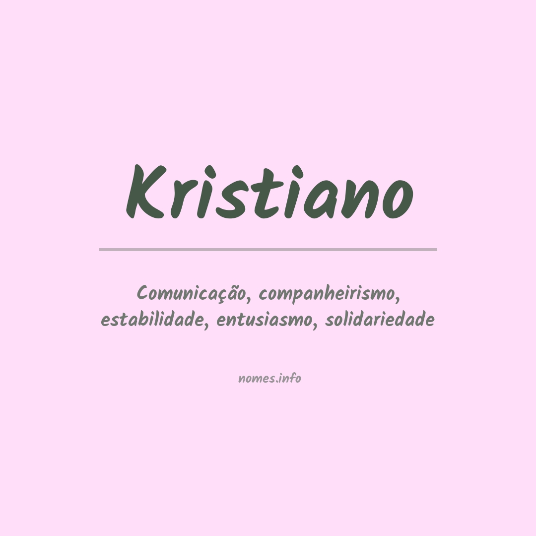 Significado do nome Kristiano