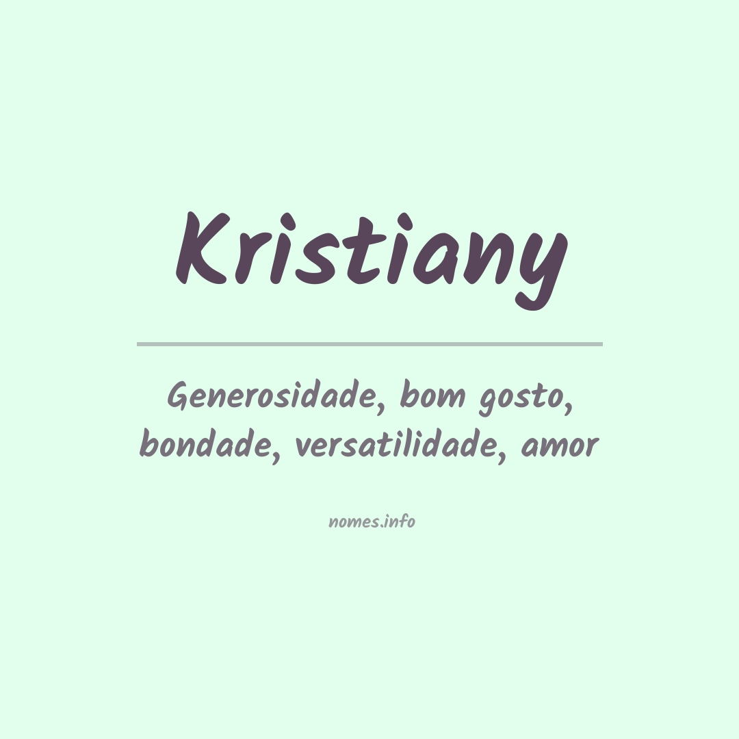 Significado do nome Kristiany