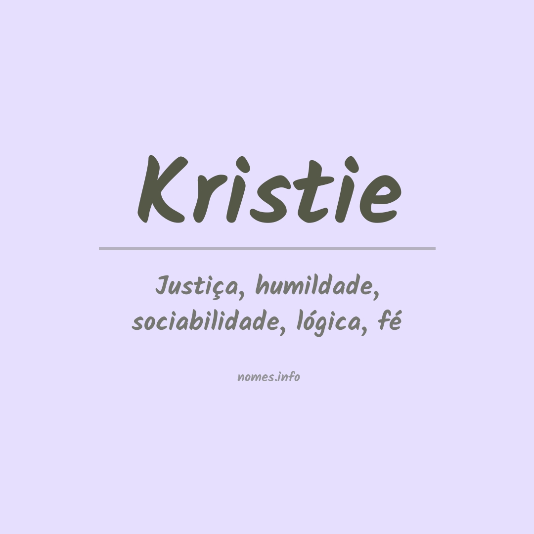Significado do nome Kristie