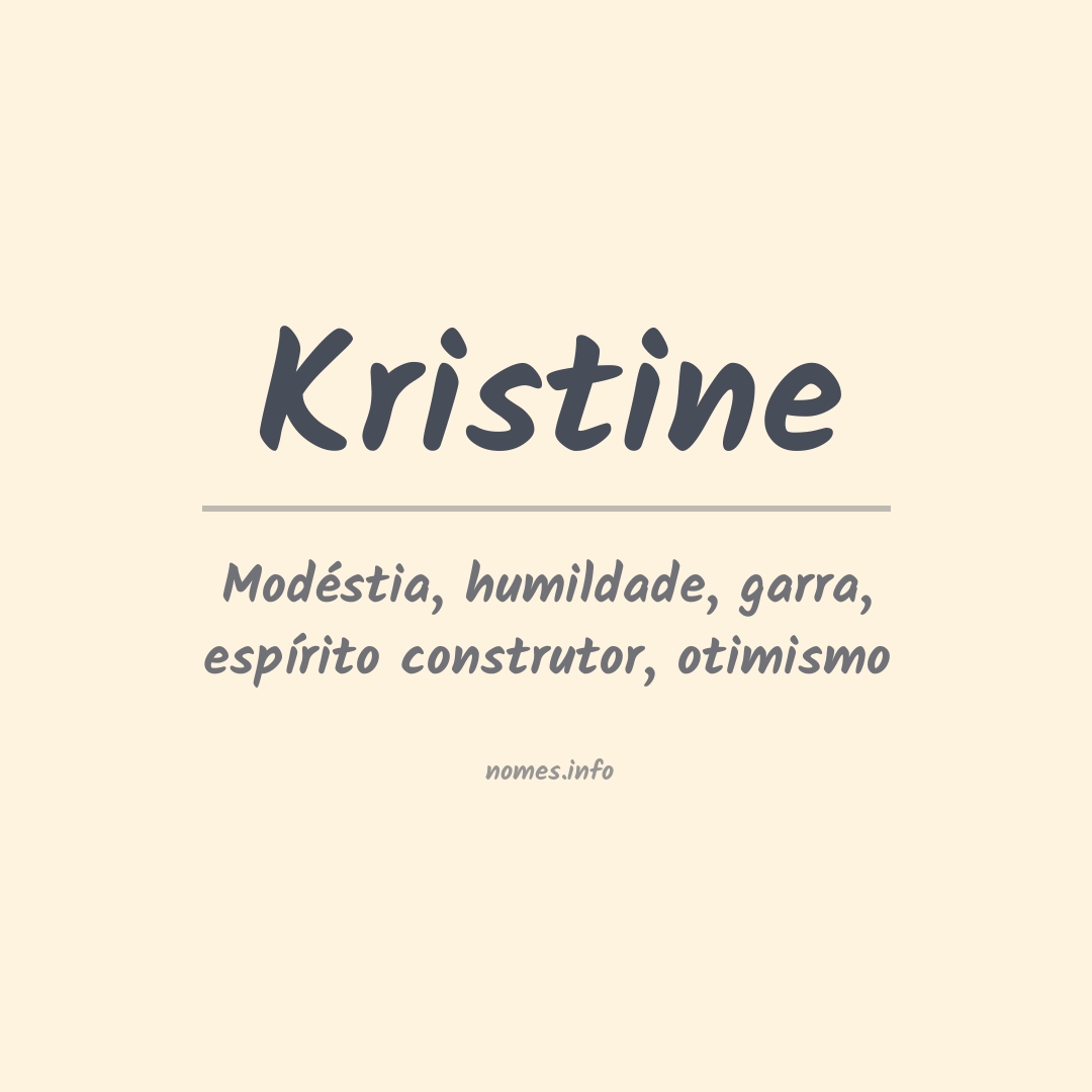 Significado do nome Kristine