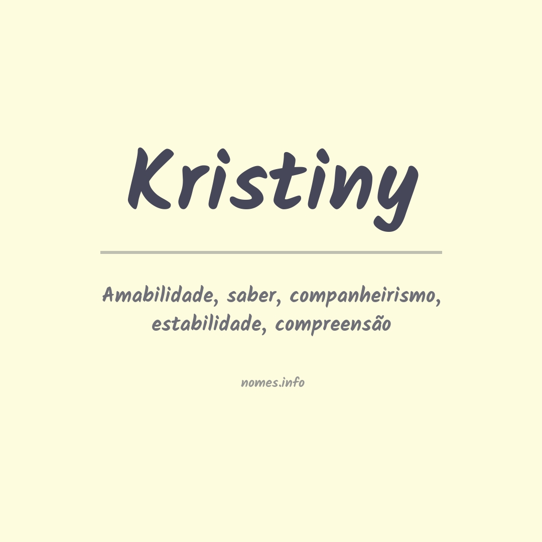 Significado do nome Kristiny