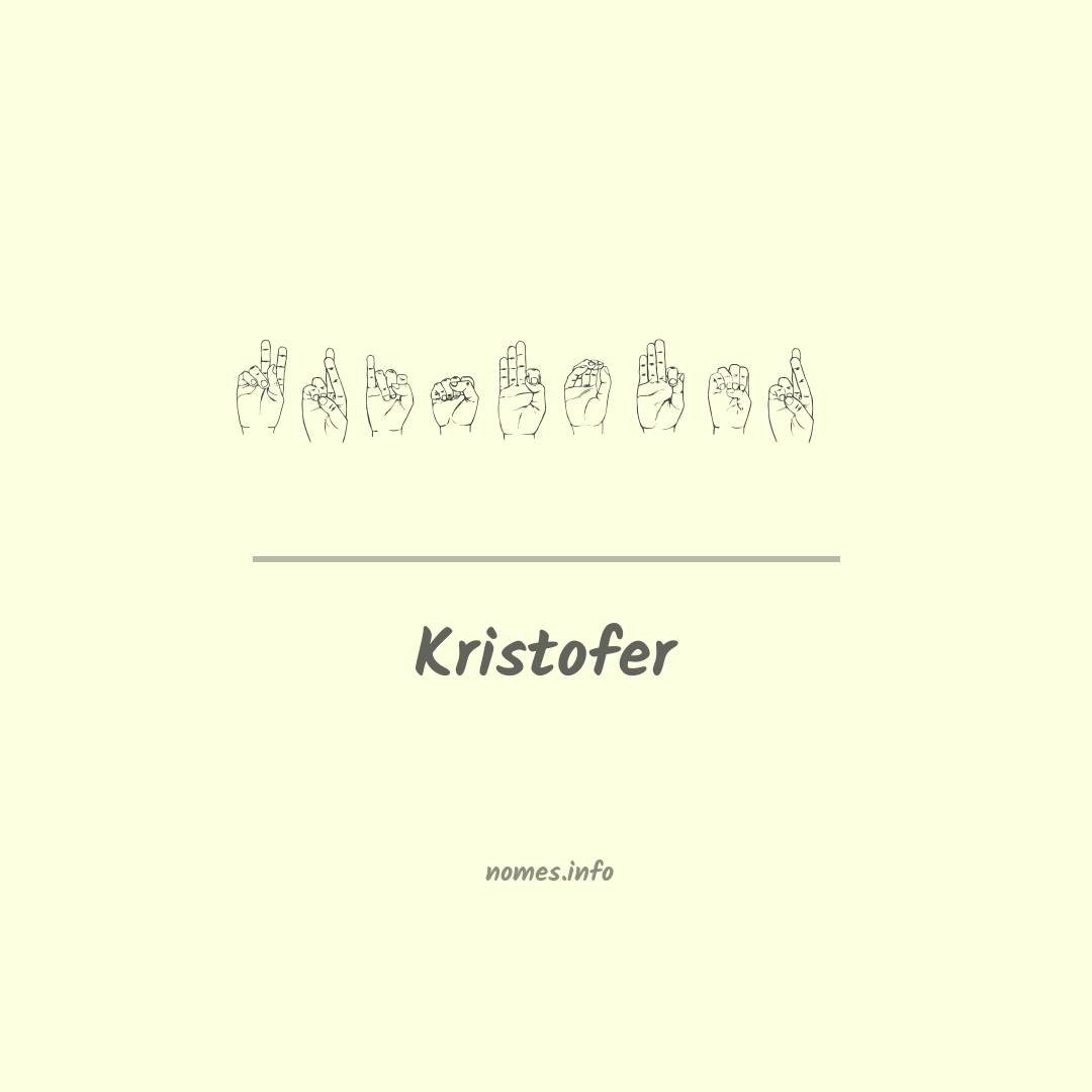 Kristofer em Libras