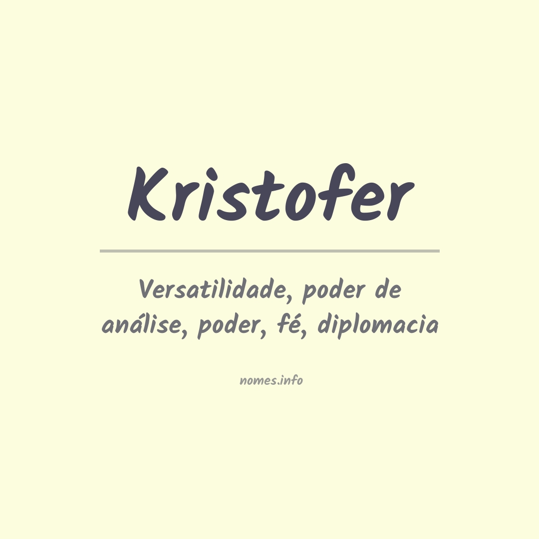 Significado do nome Kristofer