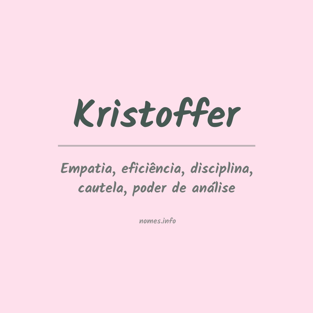 Significado do nome Kristoffer