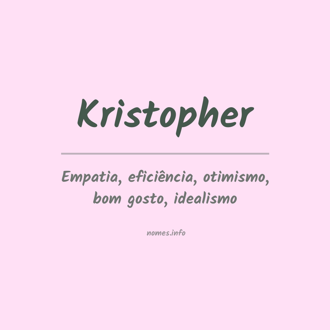 Significado do nome Kristopher