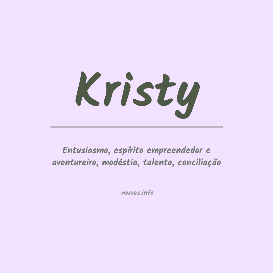 Significado do nome Kristy