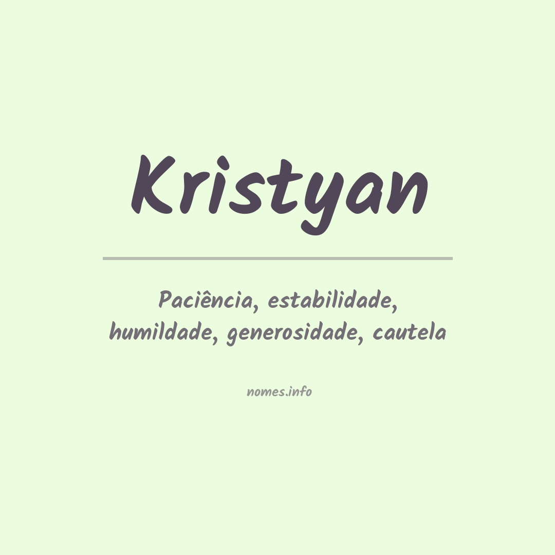 Significado do nome Kristyan