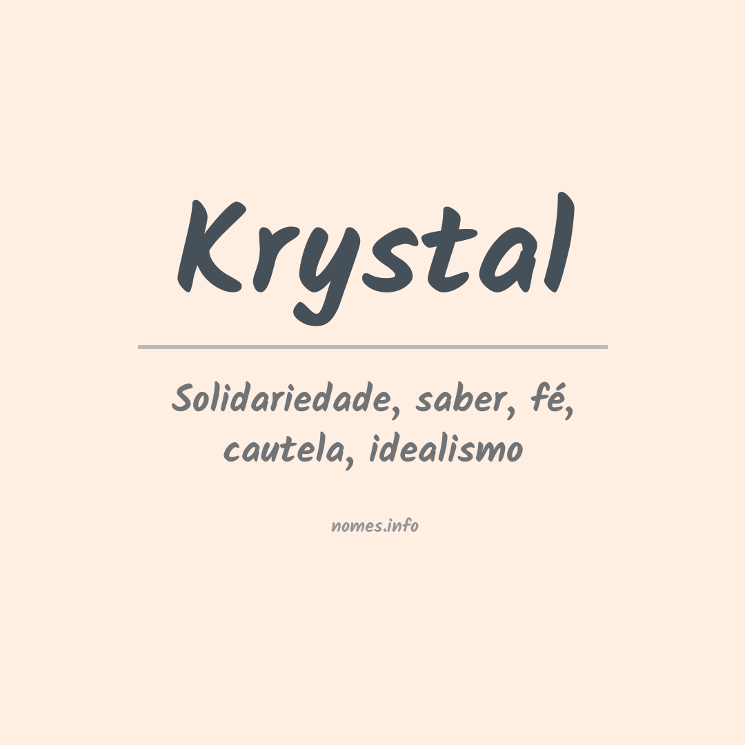 Significado do nome Krystal