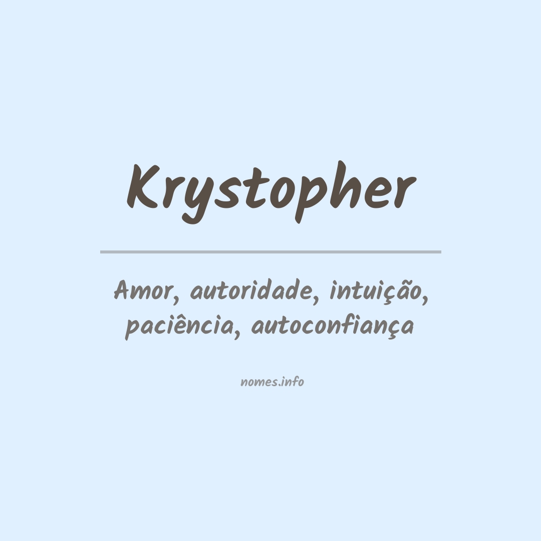 Significado do nome Krystopher