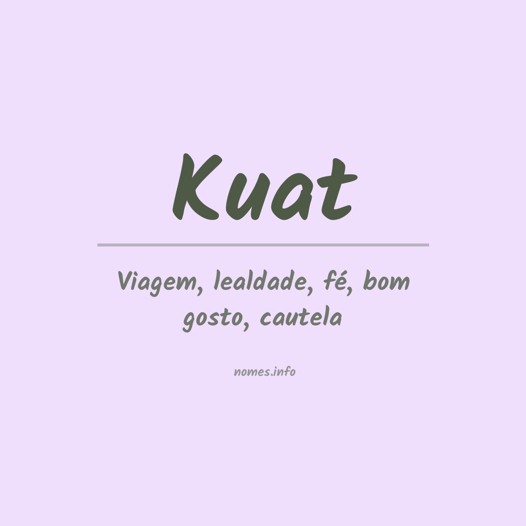 Significado do nome Kuat