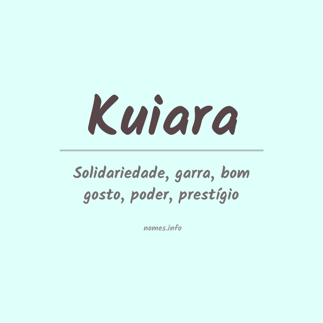 Significado do nome Kuiara