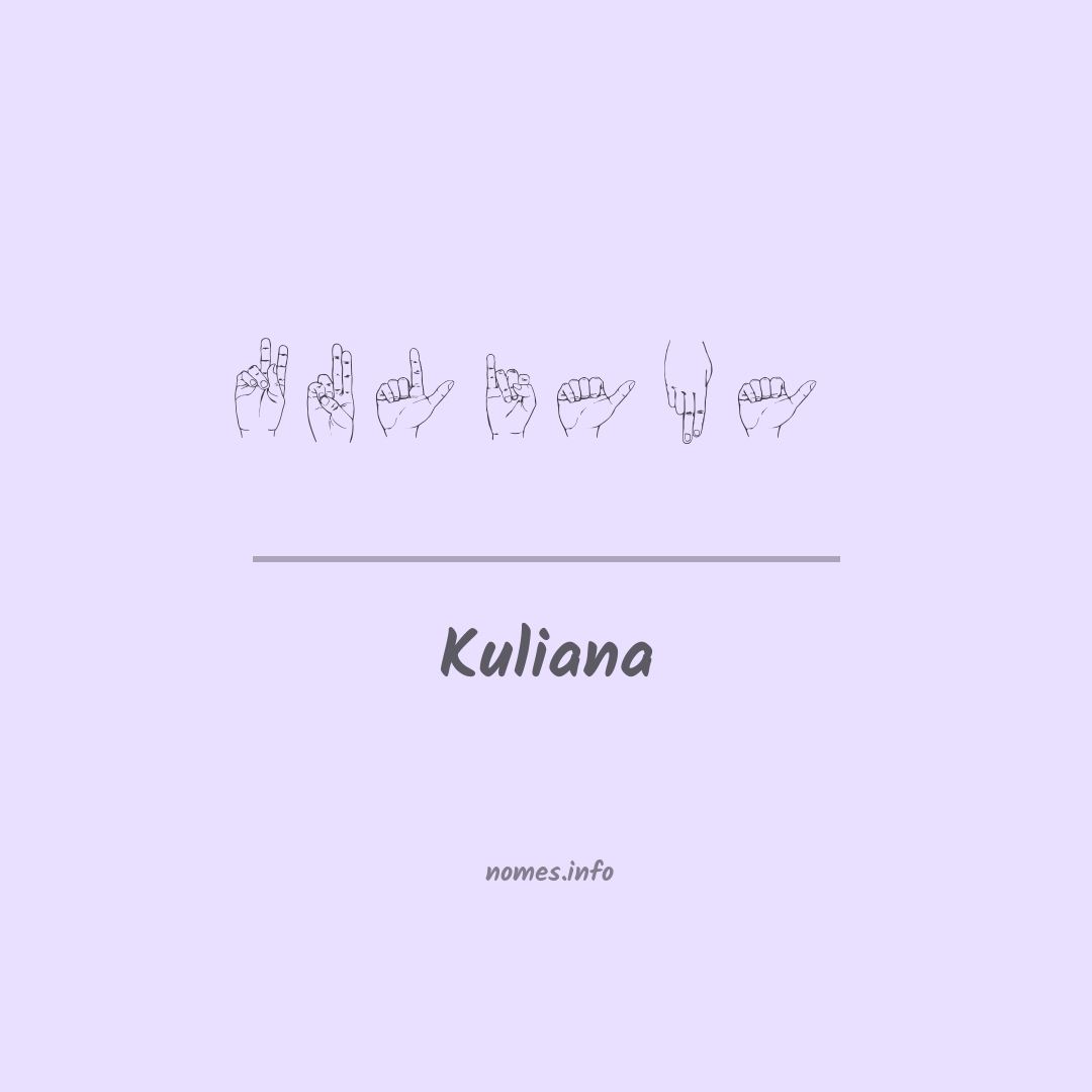 Kuliana em Libras