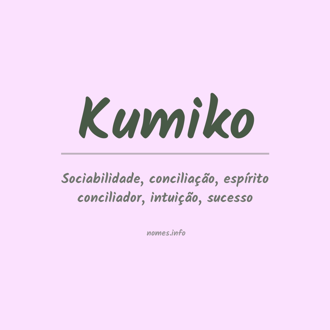 Significado do nome Kumiko