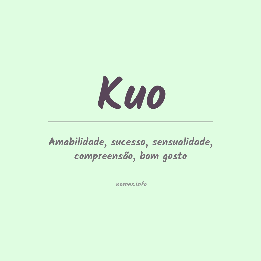 Significado do nome Kuo