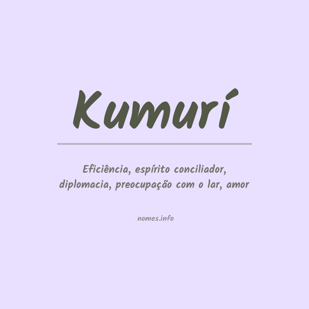 Significado do nome Kumurí