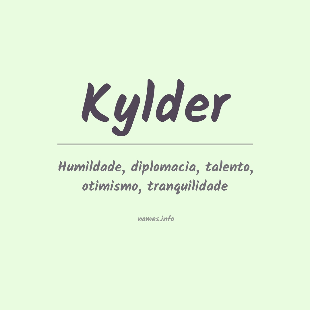 Significado do nome Kylder