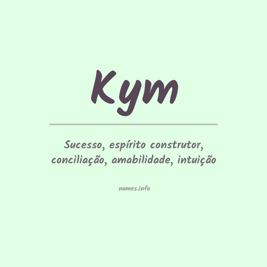 Significado do nome Kym