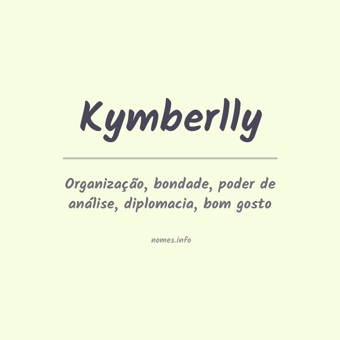 Significado do nome Kymberlly